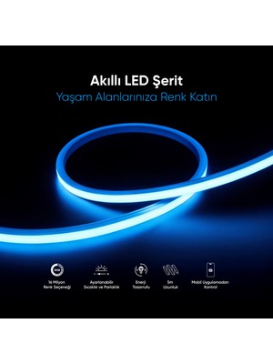 Şımart Akıllı LED Şerit 5 Metre Wi-Fi Kontrollü Rgb LED Aydınlatma