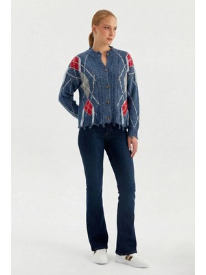 Nish&Chic Flare Yüksek Bel Jean Pantolon