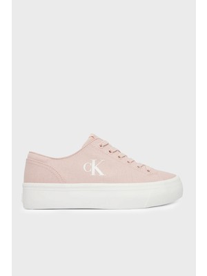Calvin Klein Logolu Kanvas Sneaker Ayakkabı YW0YW01763ABJ Bayan Ayakkabı YW0YW01763 Abj