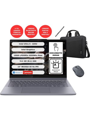 Lenovo Ideapad 5 P2 2-In-1 Intel Ultra 5 225U 16GB Ram 512GB SSD 14" Wuxga WIN11 Pro Taşınabilir Bilgisayar