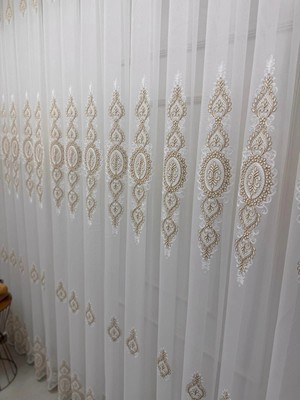 Nivemes Home Nivemeshome Yaren 2024 Gold 1/2,5 Pileli Tül Perde Apm