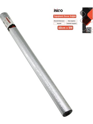 Ethab Ticaret 5mt x 60CM Alüminyum Gümüş Tezgah Üstü Folyo Sticker - Duvar Kağıt Kendinden Yapışlı - Ek