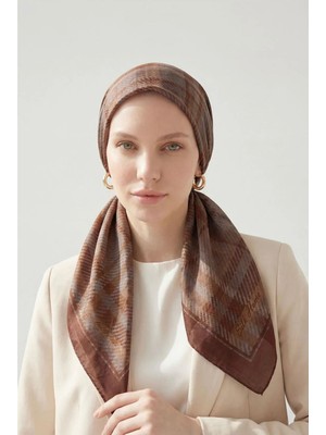 Silk Home Viskon Velora Eşarp Dört Mevsim Ekose Desen