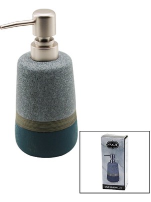 Ethab Ticaret Okyanus Mavi - Gri - Kahve - Mat Desen Seramik Sıvı Sabunluk (4457)