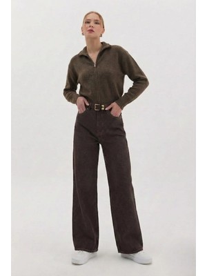 Nish&Chic Flare Taşlanmış Jean