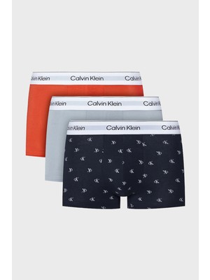Calvin Klein Logolu Pamuklu 3 Pack Boxer LV00NB43894UV Erkek Boxer LV00NB4389 4uv