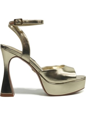 Nine West Kelıana 6fx Altın Kadın Topuklu Sandalet