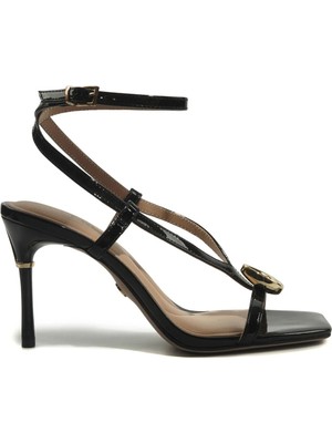 Nine West Ealen 6fx Siyah Kadın Topuklu Sandalet