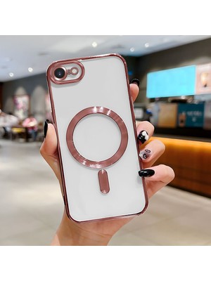 HONTINGA iPhone 7 ile Uyumlu Şeffaf Magsafe Wireless Kılıfı Düşüme Önleyici Basitlik Anti Düşme Kamera Korumali Yumuşak Silikon Telefon Kılıfı Kadın ve Erkek Için Uygundur K7-2000