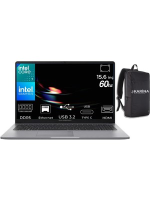 Asus Expertbook P1 Core 7-240H P1503CVA-C716512G0D-K44 48GB 2tb Intel UHD W11PRO 15.6'' 60Hz Fhd Taşınabilir Notebook