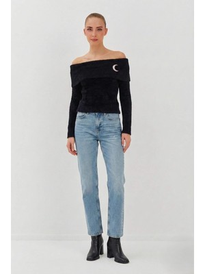 Nish&Chic Boru Paça Orta Bel Jean Pantolon