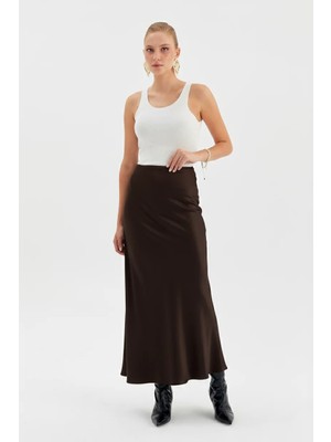 Nish&Chic Maxi Verev Saten Etek