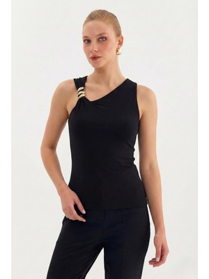 Nish&Chic Gold Toka Detaylı Ceket Içi Bluz