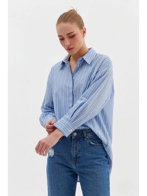 Nish&Chic Çizgili Maskülen Gömlek