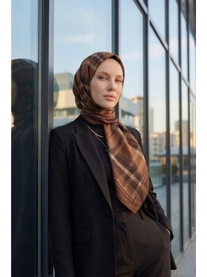 Silk Home Viskon Velora Eşarp Dört Mevsim Ekose Desen