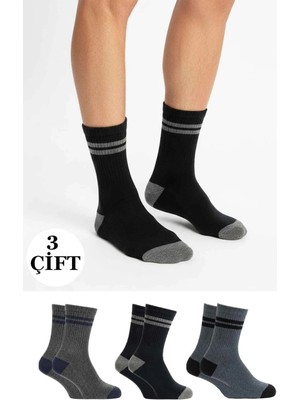 Kardeşler Çorap Erkek Yün Havlu Soket Çorap 3"lü Paket