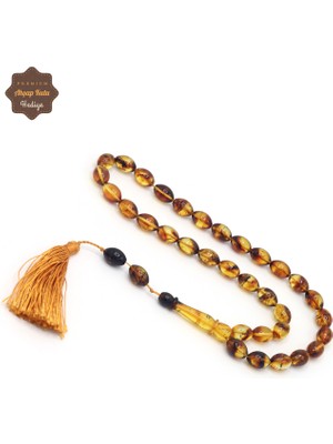 Midyat Nurtaş Gümüş Fosilli Dominik Ip Süpürge Püsküllü Arpa Kesim Damla Kehribar Tesbih 201025406