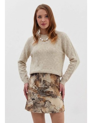 Nish&Chic Mermer Desenli Çan Mini Etek