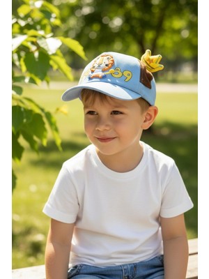 Aware Time Kitti 5-8 Yaş Unisex Bebek & Çocuk Aksesuarlı Yazlık Şapka