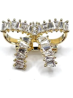 Nish&Chic Kristal Cam Kurdele Broş