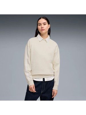 Puma Kadın Krem Puma Ess Elevated Comfort Crew Tr Krem Kadın Sweatshirt