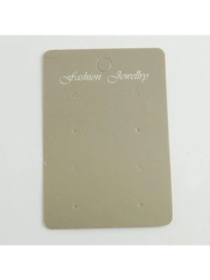 Aesco 8 Delikli Gri Renkli Küpe Kartı