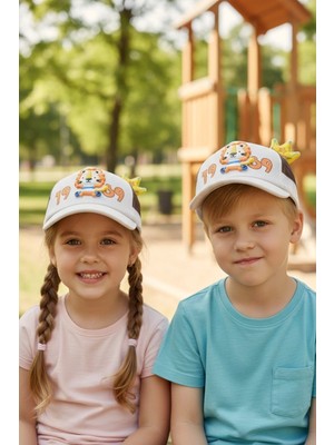 Aware Time Kitti 5-8 Yaş Unisex Bebek & Çocuk Aksesuarlı Yazlık Şapka