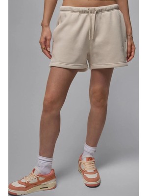 Nike Jordan Women's Jumpman Brooklyn Fleece Ft Short 24 Kadın Pamuklu Şort Krem