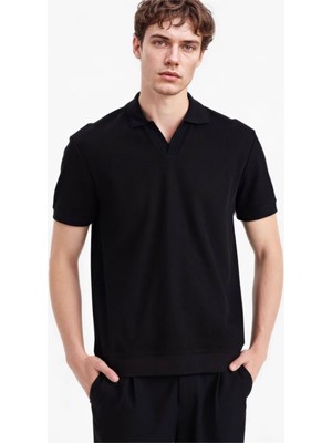 Defacto Regular Fıt Siyah Erkek Polo Yaka T-Shirt B6382AX/BK81
