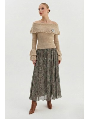 Nish&Chic Kraslı Şal Etek