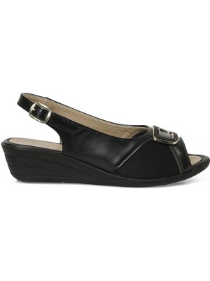 Polaris 166970.Z6FX Siyah Kadın Düz Sandalet