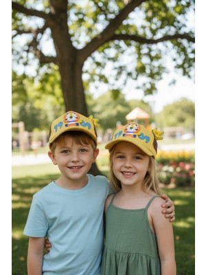 Aware Time Kitti 5-8 Yaş Unisex Bebek & Çocuk Aksesuarlı Yazlık Şapka