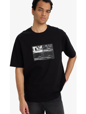 Defacto 26Y801002280 Siyah Erkek T-Shirt F9688AX/BK81