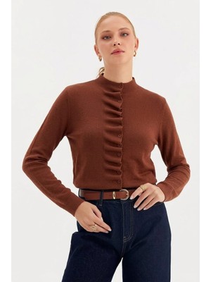 Nish&Chic Volanlı Slim Hırka