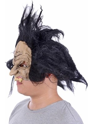 Aesco Mey Ithalat®  Dişli Korku Maskesi Saçlı Yarım Surat