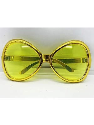 Aesco Mey Ithalat® Yeşilçam Temalı Parti Gözlüğü Gold Renk 7X16 cm