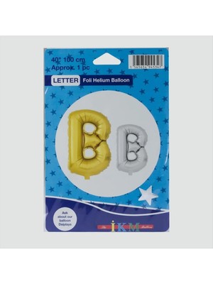 Aesco Gümüş Renkli 40*100 Harfli Folyo Balon