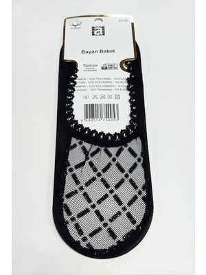 Aesco Çarpı Dantel Babet Çorap