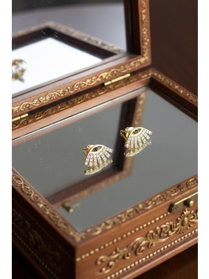 By Barun Gümüş Göz Küpe 925 Ayar Kadın