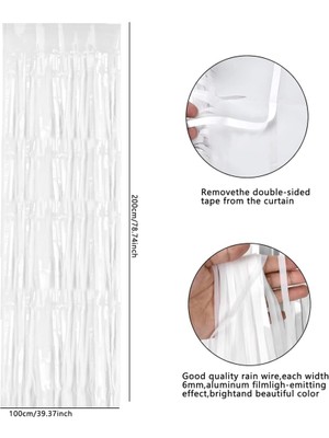 Aesco Mey Ithalat® Soft Beyaz Renk Duvar ve Kapı Perdesi Ithal 100X200 cm