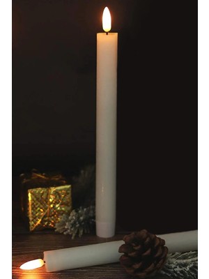 Aesco 2 Adet Işıklı Şamdan Mum 25 cm