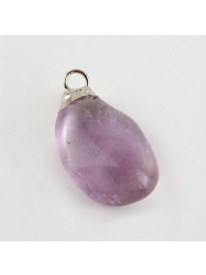 Aesco Amatist Doğaltaş Kolye Ucu