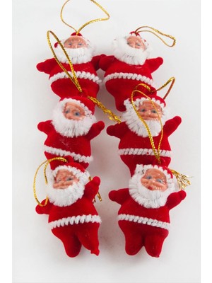 Aesco 6 Adet Küçük Noel Baba Yılbaşı Ağaç Süsü