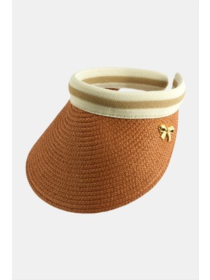 Aesco Fiyong Kasketli Hasır Plaj Şapkası