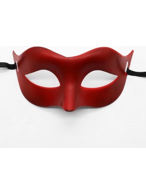 Aesco Mey Ithalat® Kırmızı Renk Masquerade Kostüm Partisi Venedik Balo Maskesi