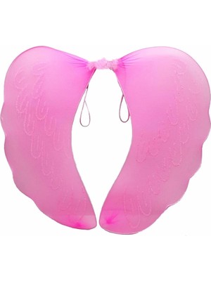 Aesco Mey Ithalat® Pembe Renk Ortası Pembe Tüylü Tül Peri Kanadı 40X50 cm