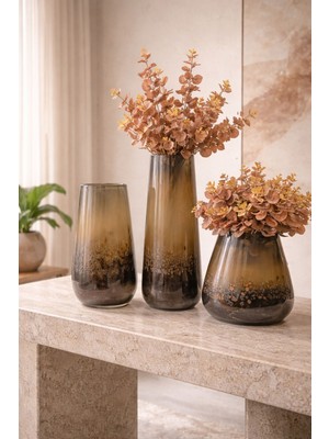 Velora Living Amber Aura Cam Vazo Seti (3’lü)