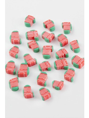 Aesco Çorap Yılbaşı Fimo Boncuk 100 Adet