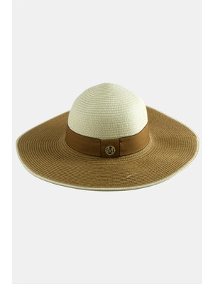 Aesco Şeritli Hasır Şapka