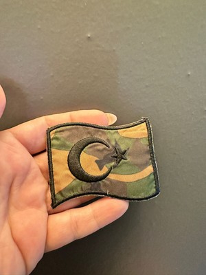 Gönülden Tasarım 7x5 cm Renkli Ütü Ile Yapışan Asker Bayrak Kamuflaj Apolet Arma